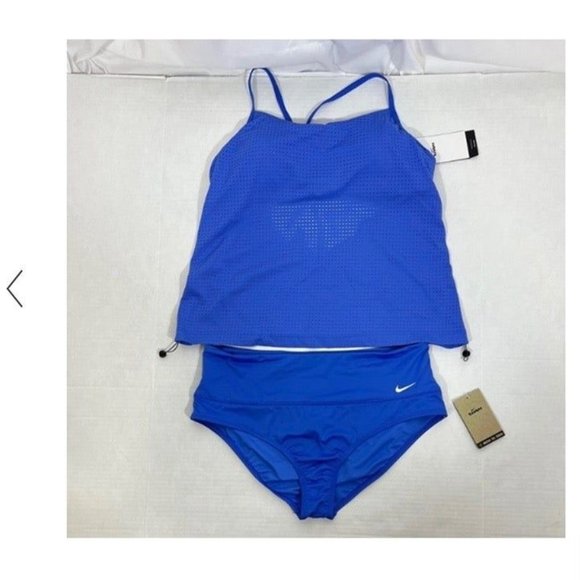 Nike Other - Nike Swim NWT 2 PCS Sz XL Pacific Blue Layered Tankini & High Waist Bottom Swim